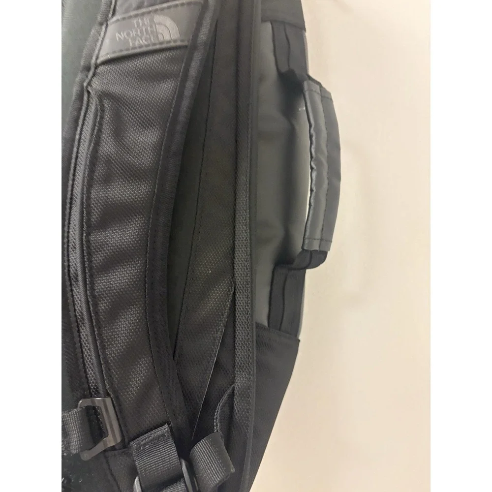 The North Face Refractor Black Heavy Duty Travel Carry On Duffel Backpack Bag